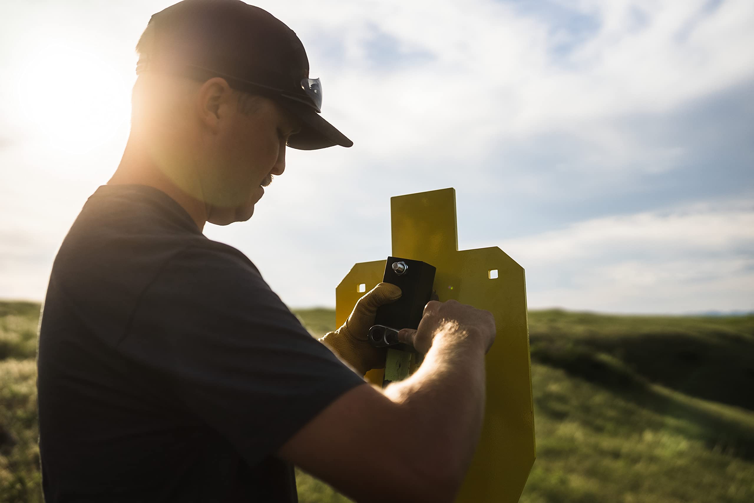 Caldwell unisex adult T-Post Plate Hanger Shooting Target, Yellow, One Size US