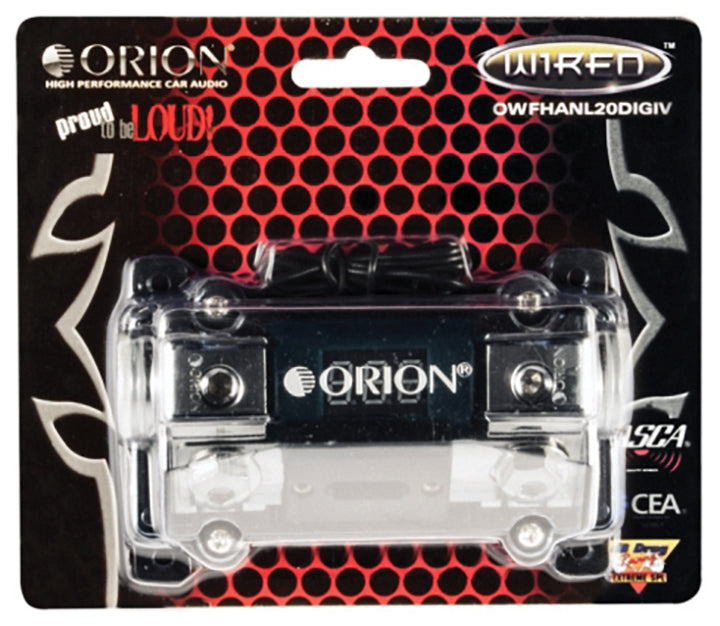 Orion XTR OWFHANL20DIGIV Digital Volt Meter Fuse Holder with Insulating Cover, 0/2 Gauge Input/Output with Adapter, ANL Fuse Holder for Car Audio Amplifier | Automotive, Marine (150A Fuses Included)