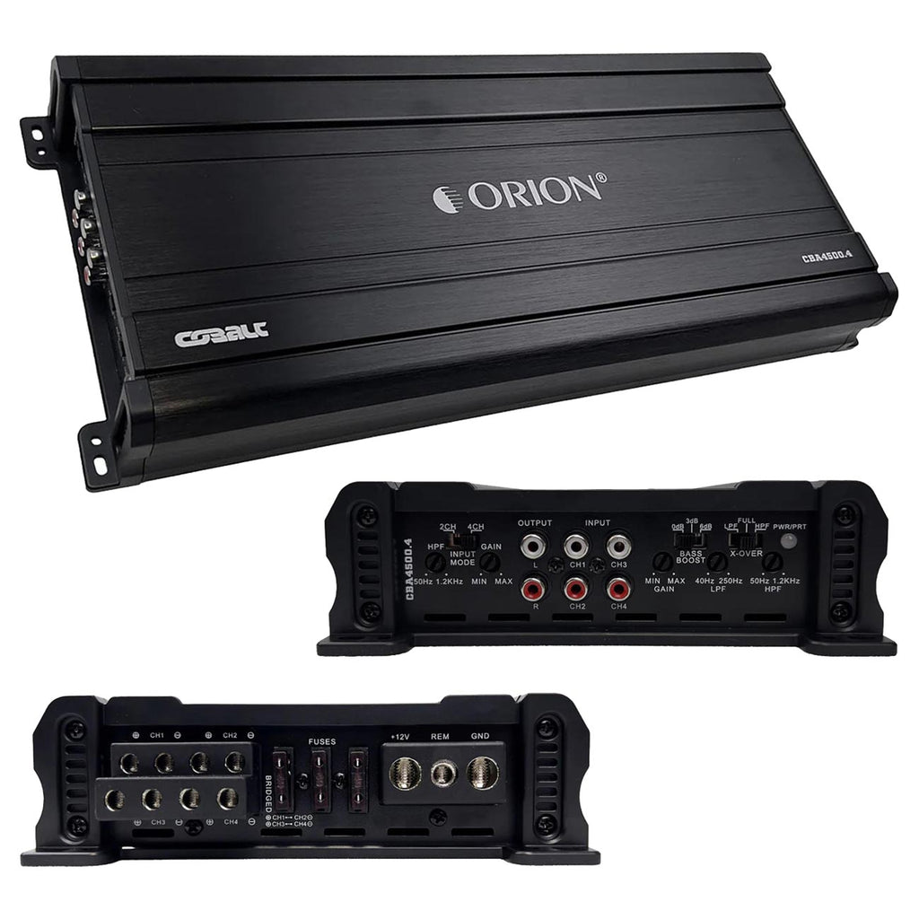 Orion Cobalt Series CBA4500.4 High Efficiency 4-Channel Class A/B Amplifier for Car Audio Stereo - 4500W High Output, 2/4 Ohm Stable, Adjustable Low/High Pass, Bass Boost, MOSFET Power Supply