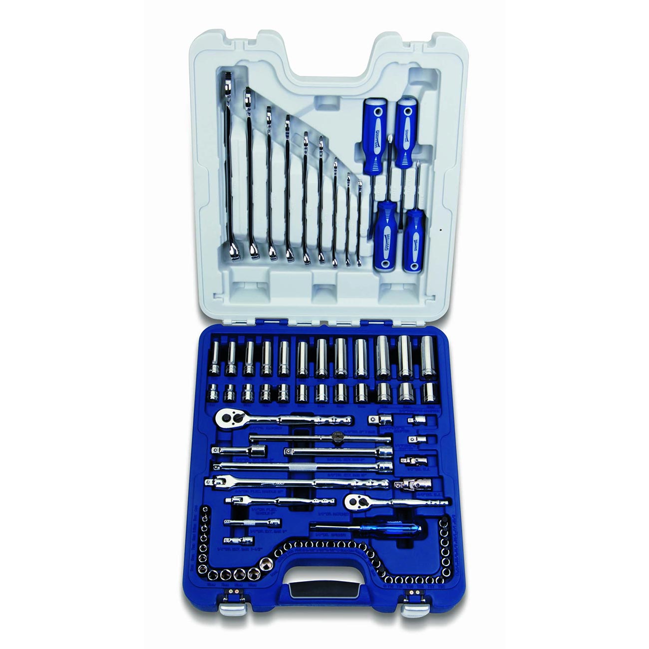 Williams 50622 1/4-Inch and 3/8-Inch Drive Master Socket and Tool Set, 89-Piece