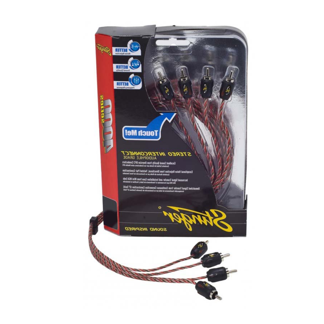 Stinger SI4417 17-Foot 4000 Series Professional 4 Channel RCA Interconnects,BLACK