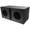 Q Power QBOMB8V Dual 8 Inch Vented Port Subwoofer Sub Box with Bedliner Spray