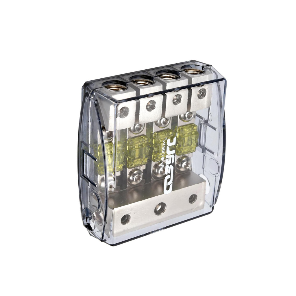Orion Cobalt DBF1444 Power Distribution Block, One 4/8 Gauge Input for Four 4/8 Gauge Output, Mini ANL Fuse Holder for Car Audio Amplifier | Auto Parts, Automotive, Marine (100A Fuses Included)