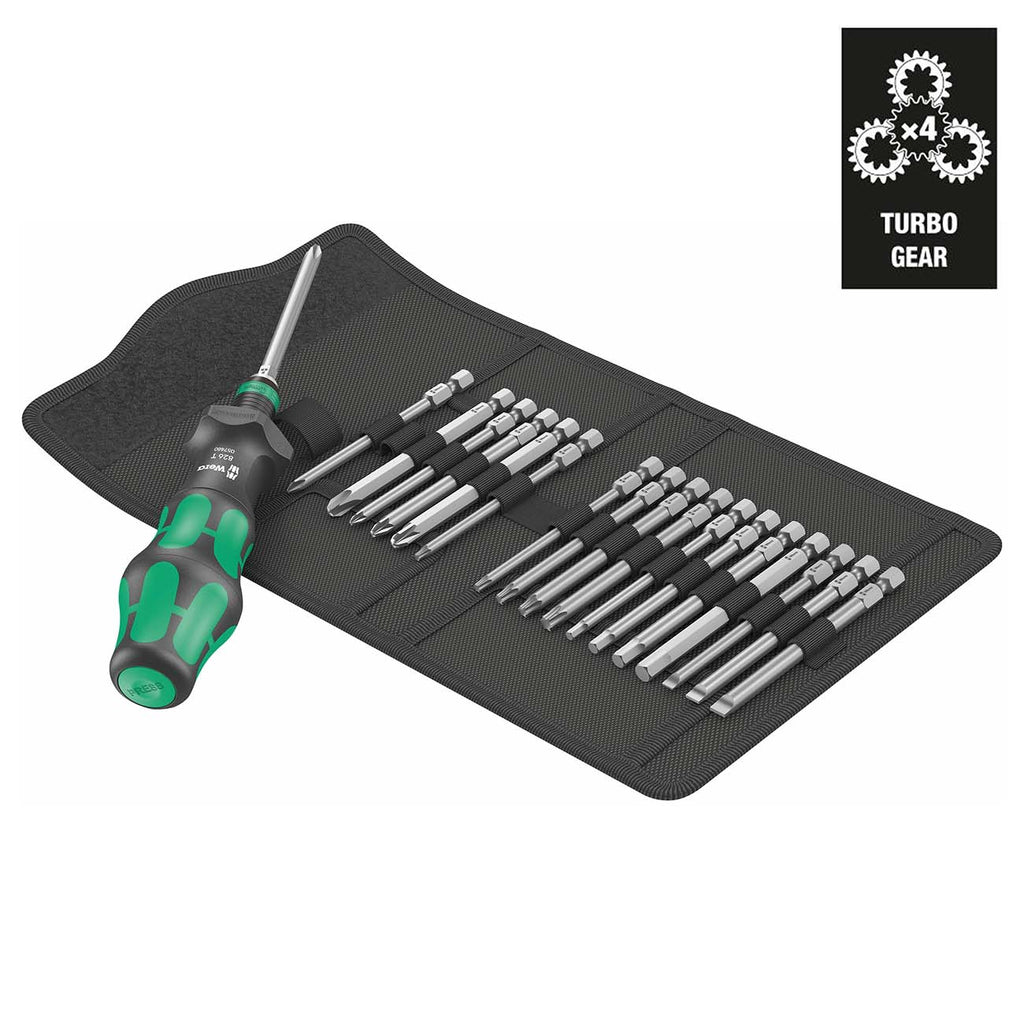 Wera 05057482001 Kraftform Kompakt Turbo 1, 19 pieces