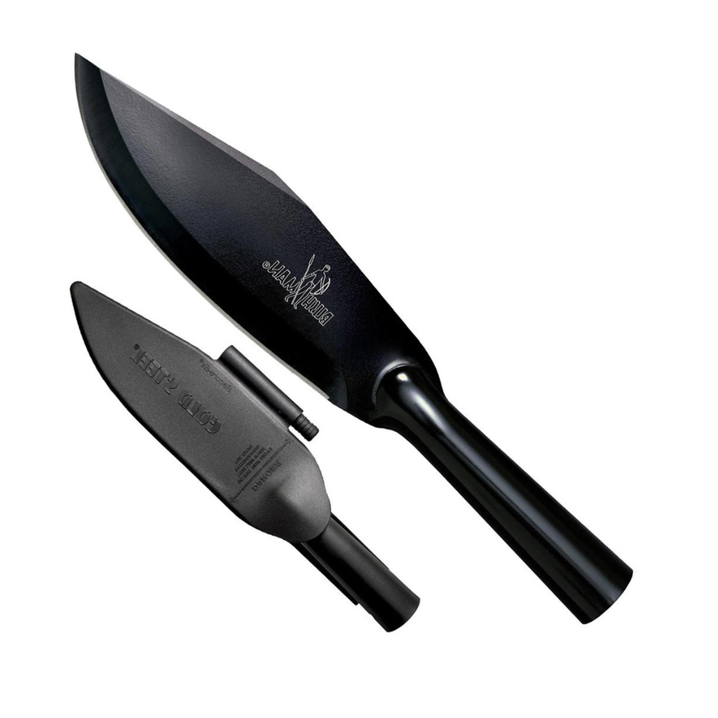 Cold Steel Bowie Blade Bushman Durable Resistant 7" SK-5 High Carbon Fixed Blade Outdoor Survival Hunting Knife, 5.25" Hollow Handle, Secure-Ex Sheath with Ferrocerium Fire Steel