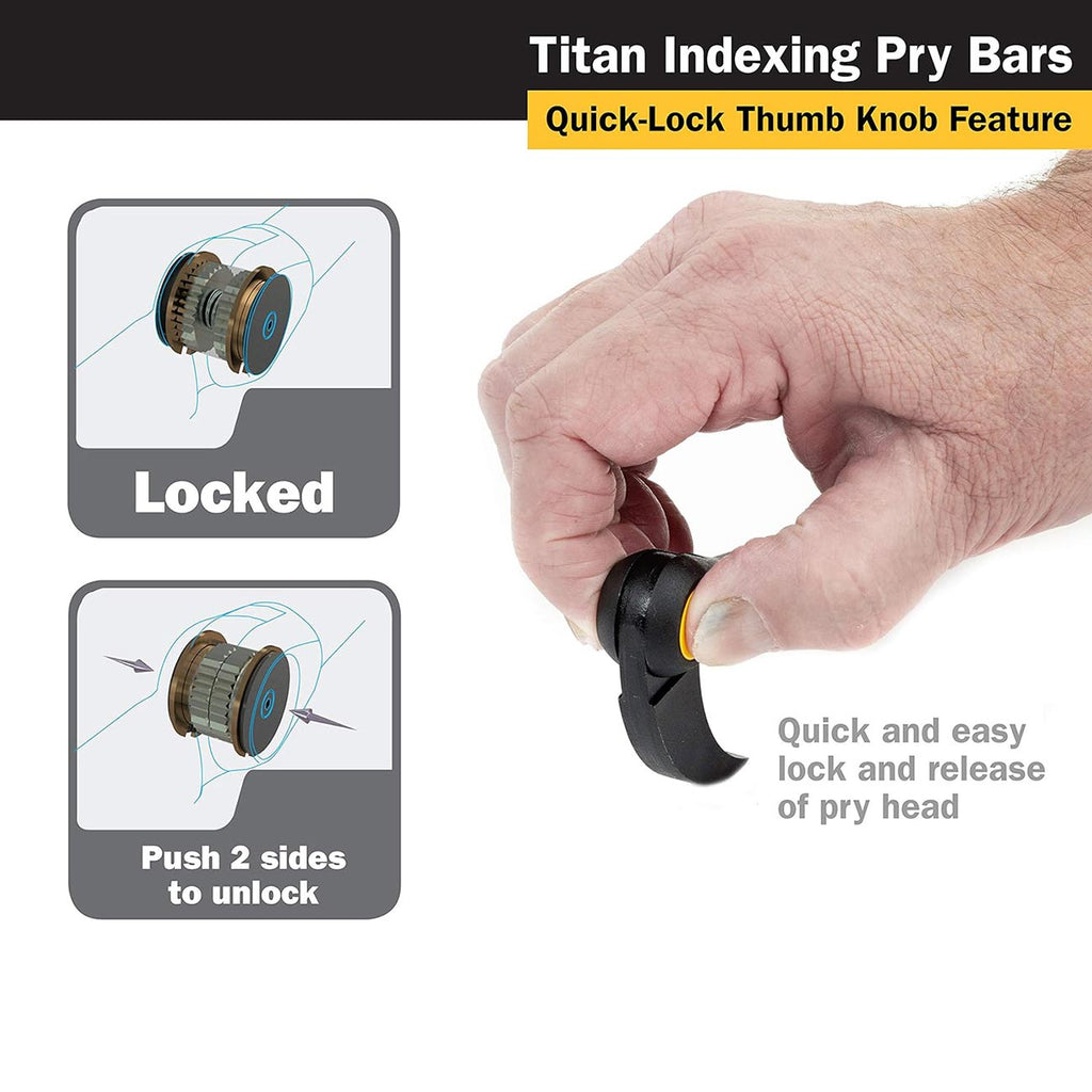 Titan 17808 Indexable Pry bar, 8"