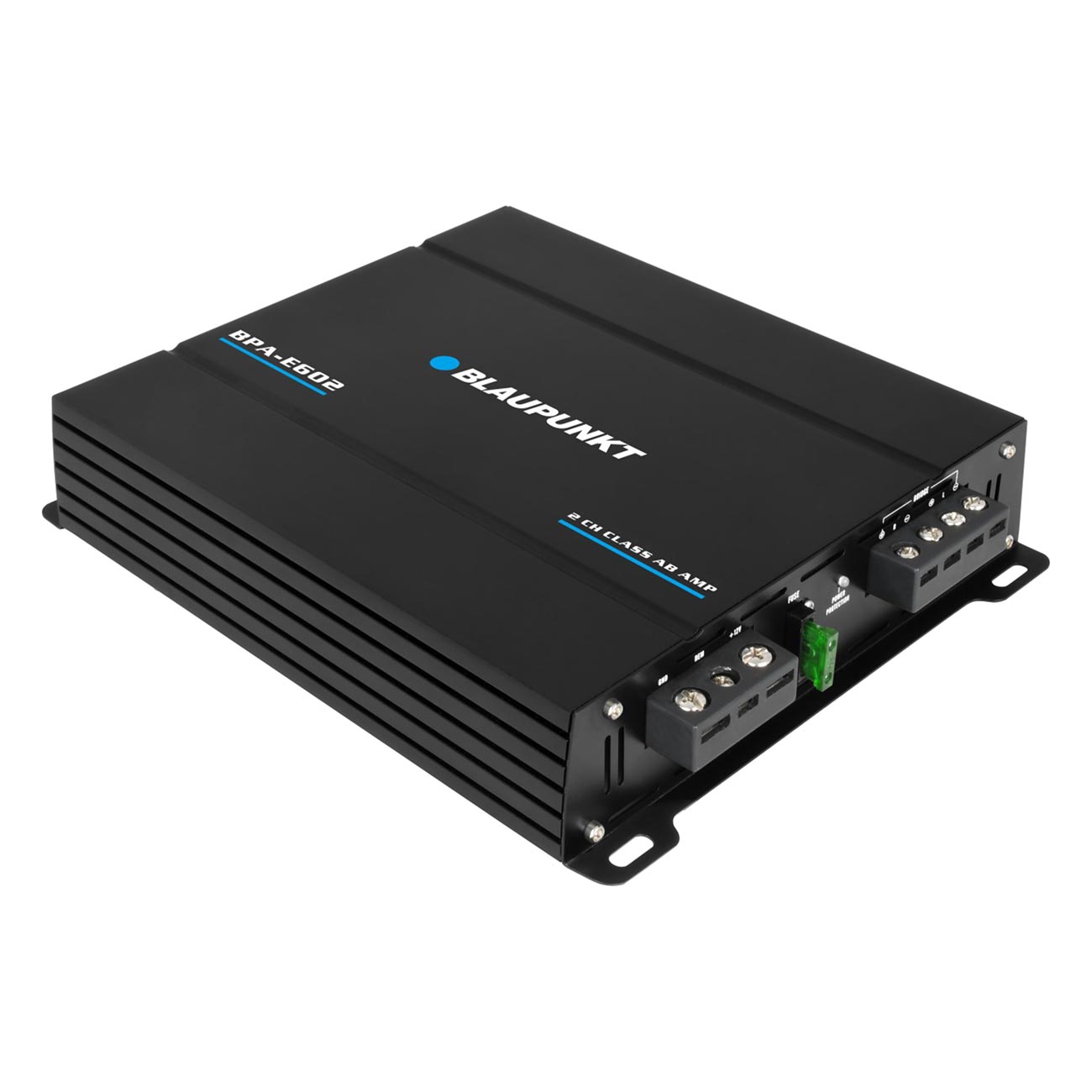 BLAUPUNKT BPA-E602 2-Channel Class AB Car Amplifier - 800W Max Power, 180W RMS Bridged - Compact Design for Crystal-Clear Audio