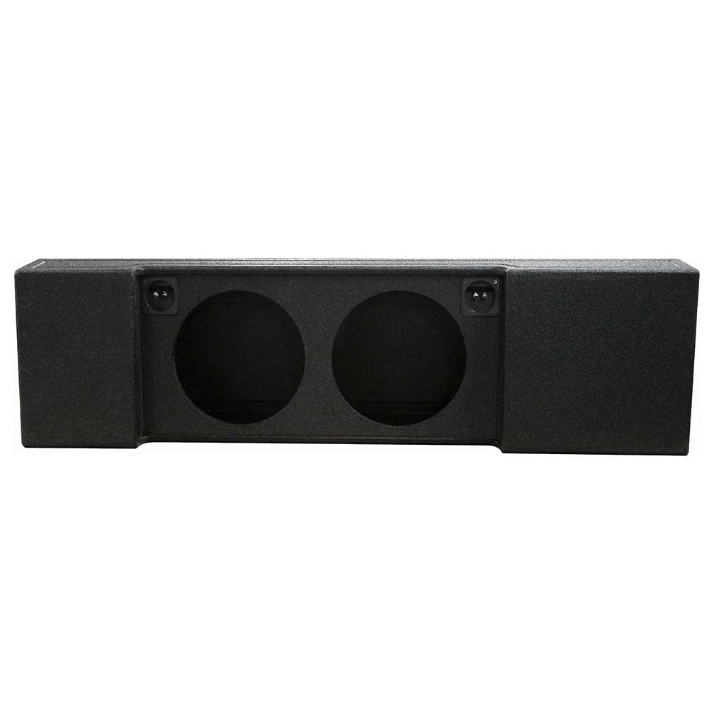 Rockville REC104 Dual 12" Subwoofer Box, 1.0 Cu Ft Per Sub, 36Hz Tuning, Ported Enclosure, Durable Bedliner Finish, Space-Saving Design, for 2009-2017 Ford F150 Super Crew and 2017 F250/F350