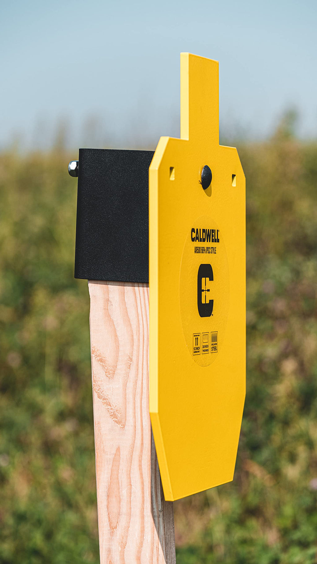 Caldwell High Caliber AR500 Steel Targets 66% IPSC 3/8 Inch Thickness, Rifle Rated for Precision Shooting and Target Practice with Hanging Options (Sold Separately)