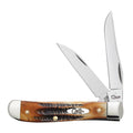 Case WR XX Pocket Knife Burnt 6.5 Bonestag Wharncliffe Mini Trapper Item #65305 - (6.5207W SS) - Length Closed: 3 1/2 Inches
