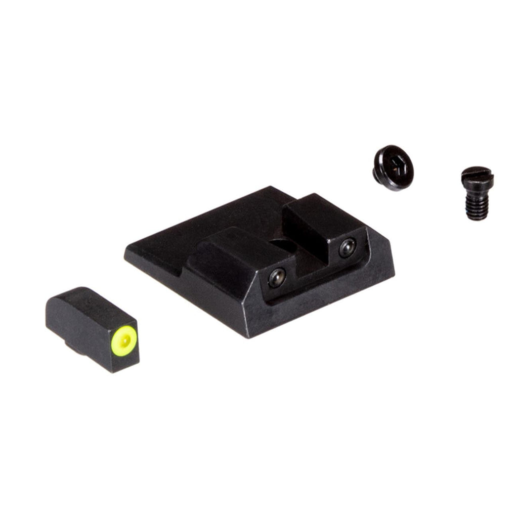 Night Fision Tritium Night Sight Set for Taurus G2C/G2/G3/TX22 - Yellow Front Ring, Black Rear Rings