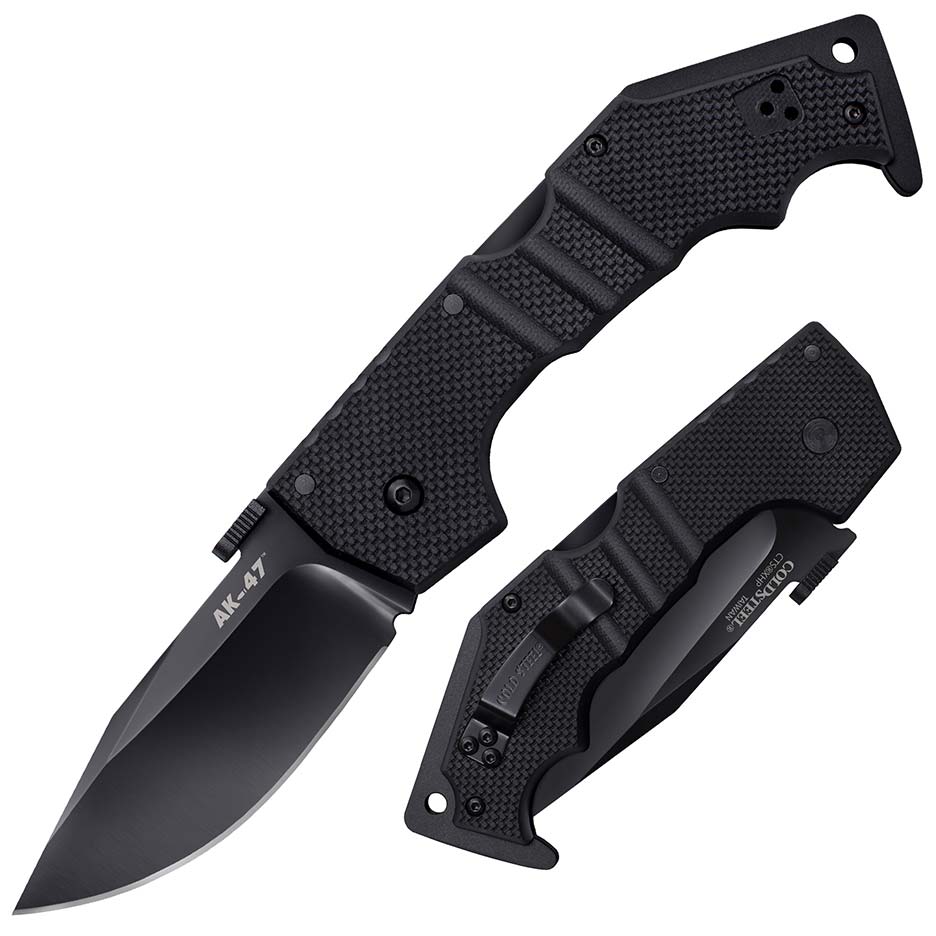 Cold Steel AK-47 3.5" S35VN Razor-Sharp Clip Point Blade 5.5" G-10 Handle Tactical Folding Knife w/Tri-Ad Lock, Ambidextrous Pocket/Belt Clip