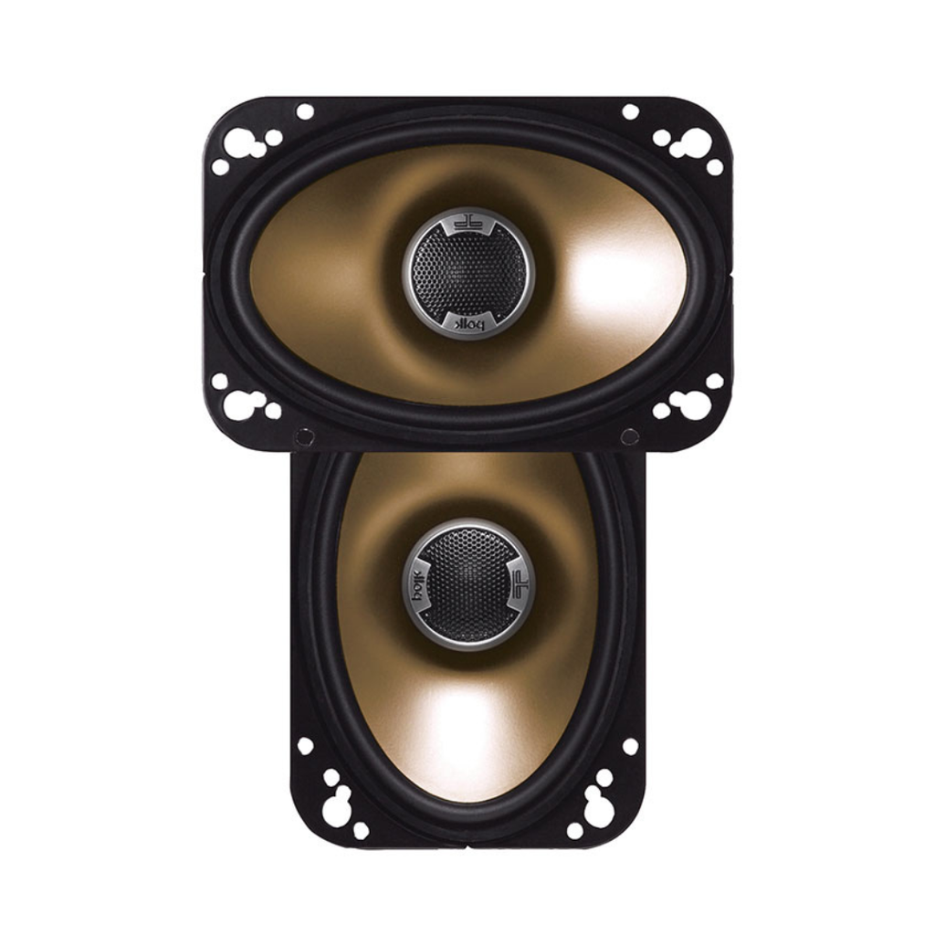 Polk Audio DB461 4-by-6-Inch Coaxial Speakers (Pair, Black)
