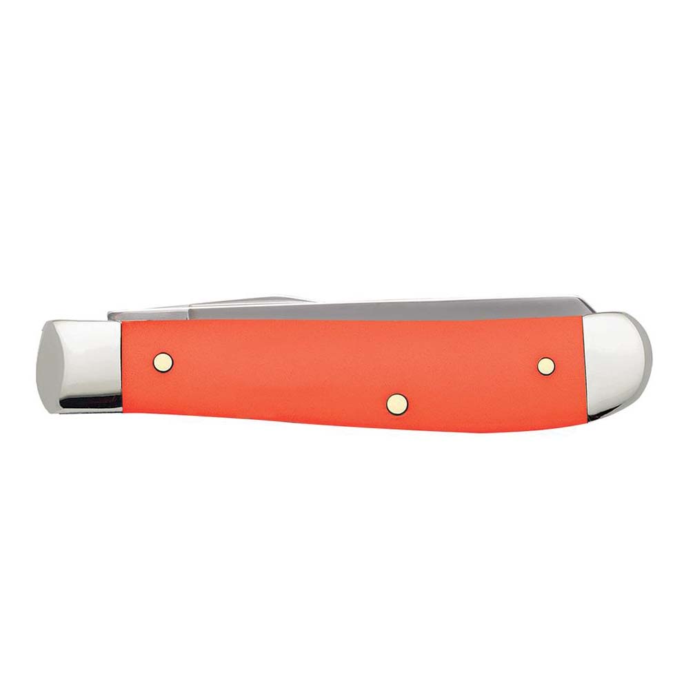 Case WR XX Pocket Knife Orange Synthetic Mini Trapper Item #80505 - (4207 SS) - Length Closed: 3 1/2 Inches