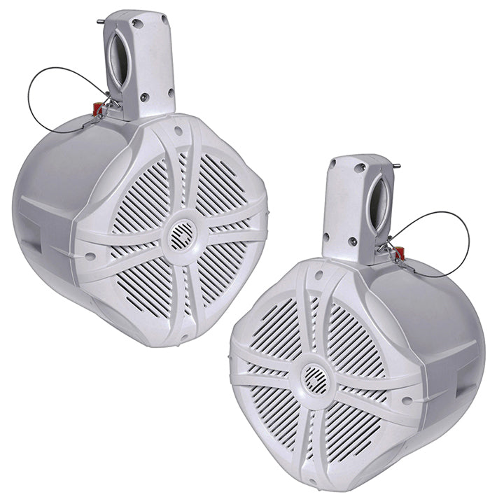 Power Acoustik MWT‐65W Marine Grade 6.5" Wake Tower Speaker Enclosure, White
