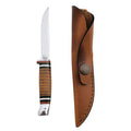 Case WR XX Pocket Knife Fixed Blade Polished Leather Item #379 - (M 3 Finn SS) - Length Closed: 6 1/2 Overall Inches