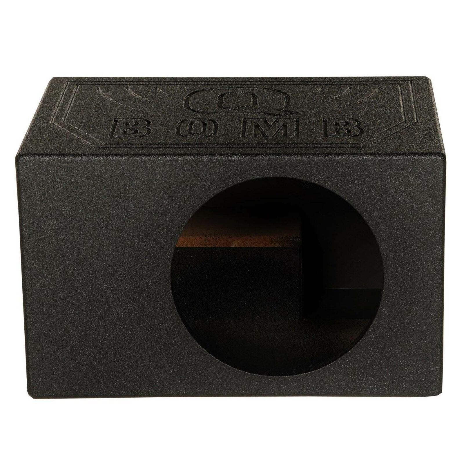 Rockville RQB8 Single 8" Side Ported Subwoofer Enclosure, Deep Bass, Bed Liner Finish, Durable MDF, for Car Audio Enthusiasts