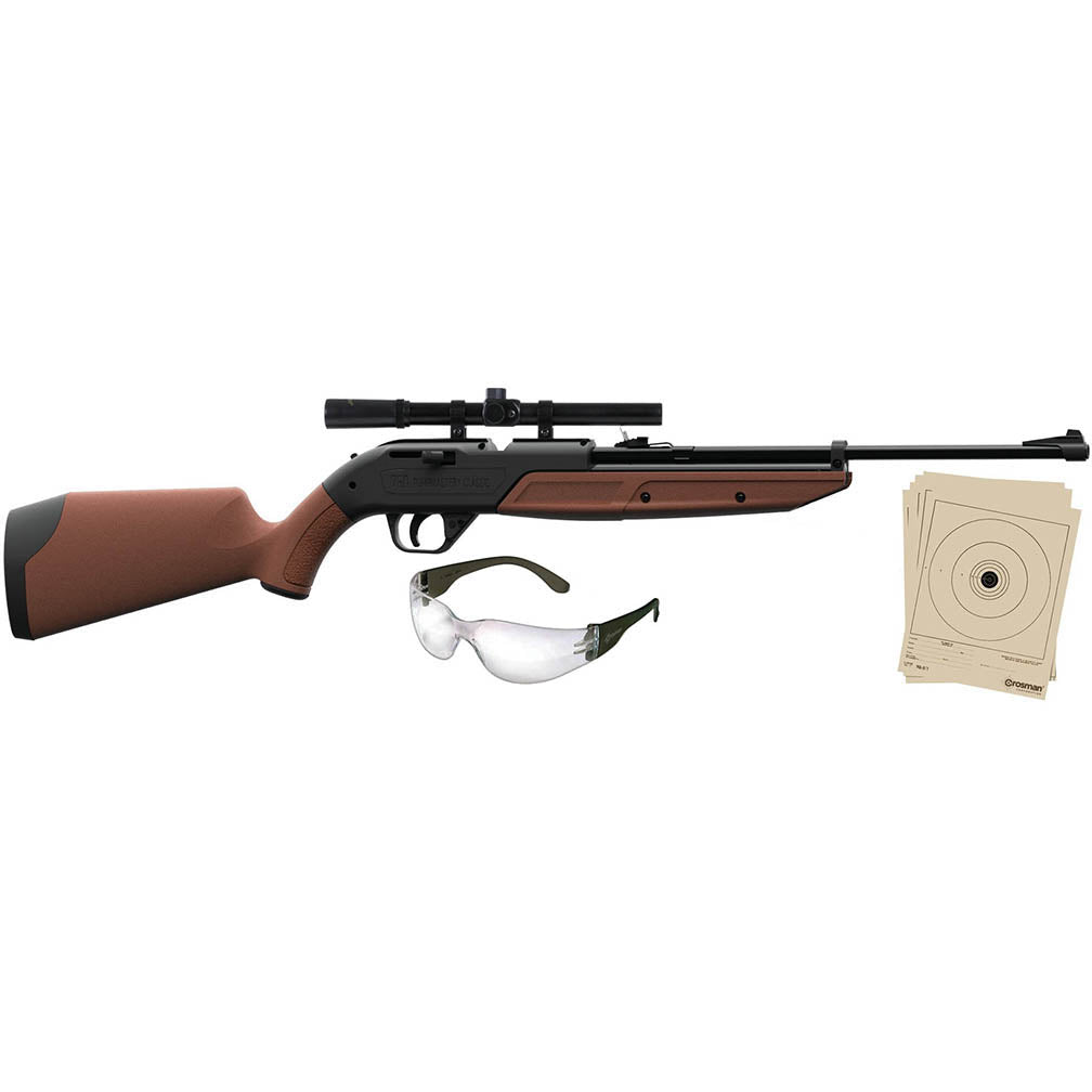 Crosman 760BKT Pump Master .177-Caliber Pellet/BB Air Rifle Kit,Brown