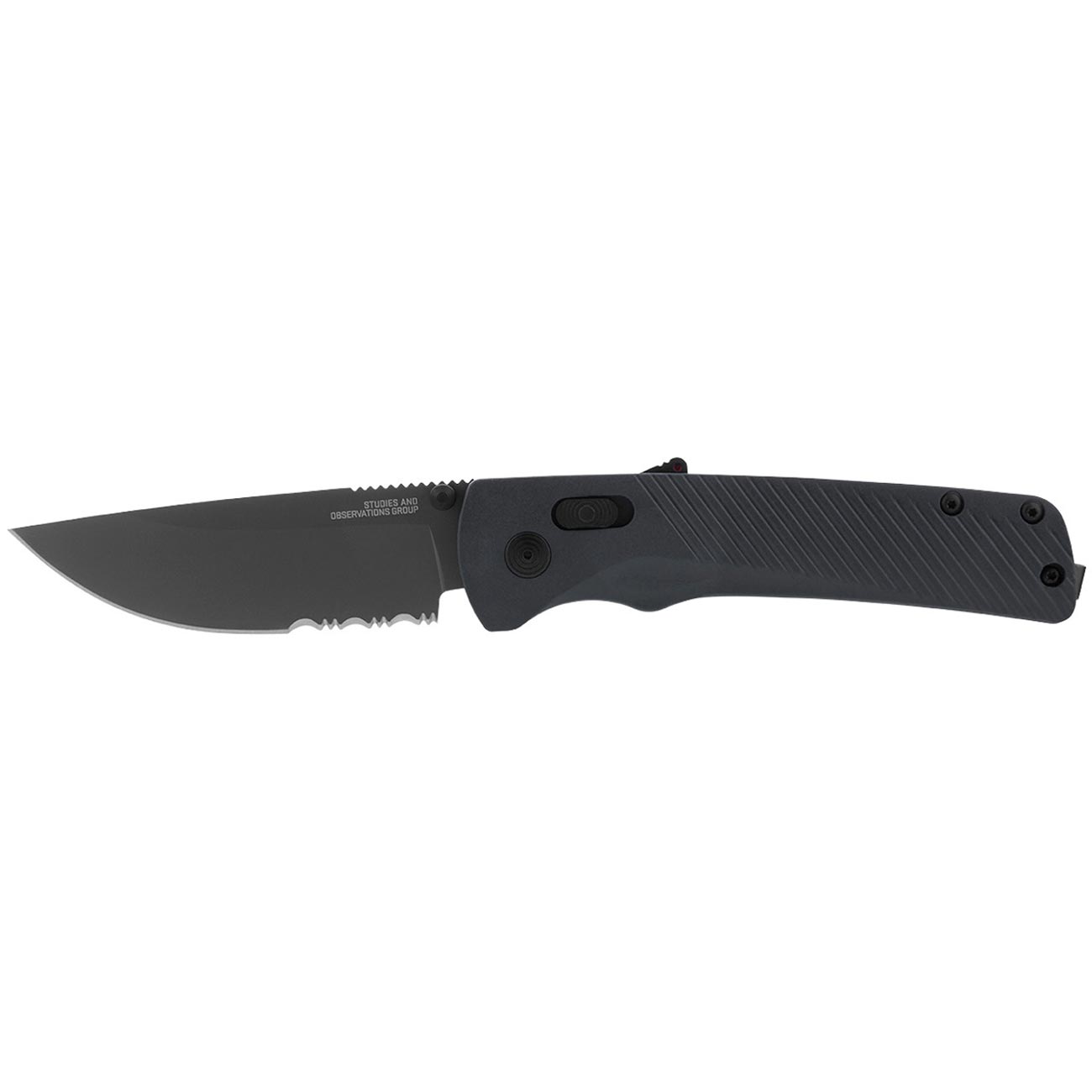 SOG Flash AT Daily Carry Ambidextrous Partially Serrated Pocket Folding Knife | Ergonomic Handle | D2 Steel Blade, Urban Grey