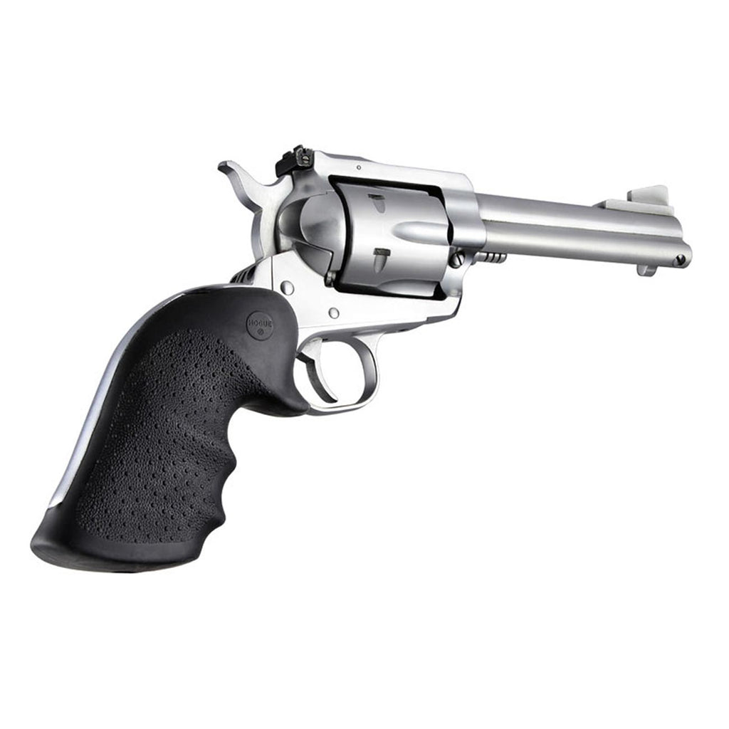 Hogue Rubber Monogrip Revolver Stock with Finger Grooves for Ruger Blackhawk / Single Six, Black - 83000