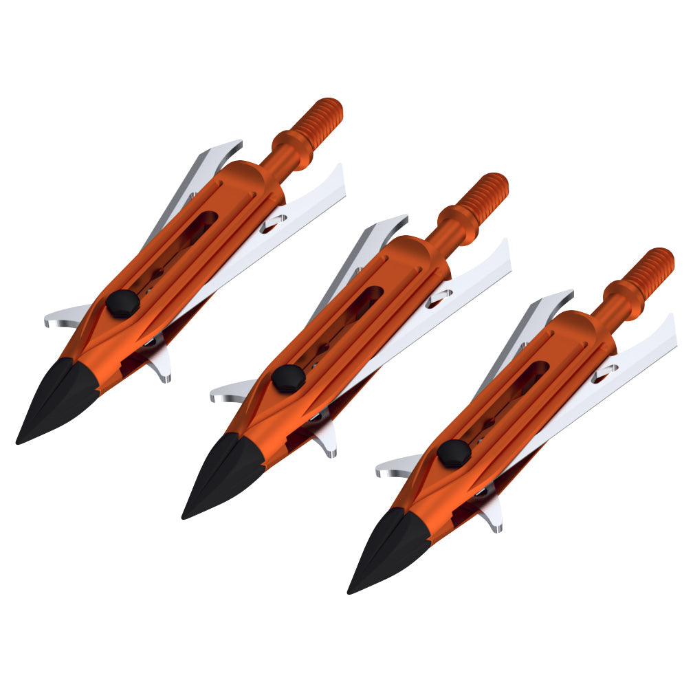 Ravin R102 Aluminum 450 FPS Rated Mechanical Broadheads 100 Grain Pack of 3,Silver