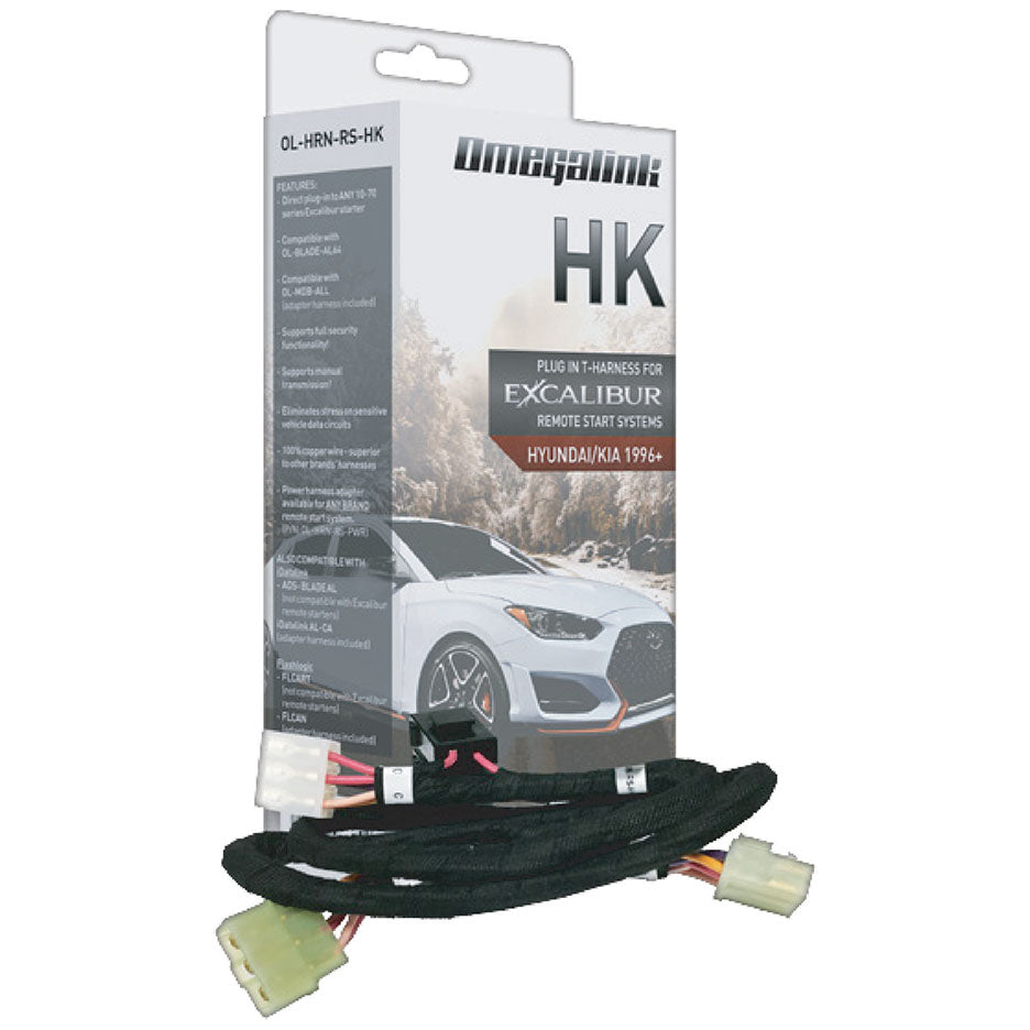 Omegalink OLHRNRSHK Plug & Play T-Harness for Select 2010–2025 Hyundai/Kia Standard Key Vehicles
