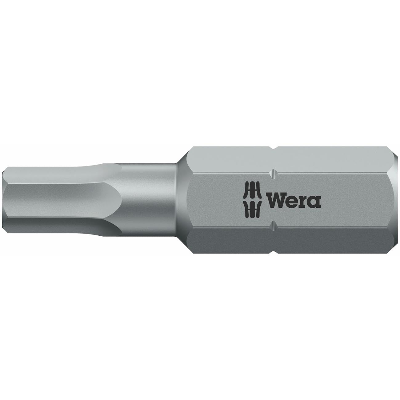 Wera Series 1 840/1 Z Sheet Metal Bit, Hexagon 2mm Head x 1/4" Drive
