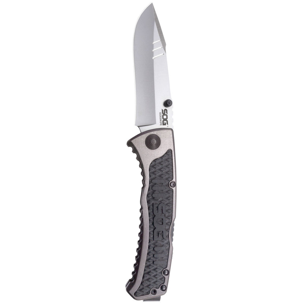 SOG Pocket Knife and Folding Knife - Sideswipe EDC Knife, Flip Knife with 3.4 Inch Assisted Opening Blade and Reversible Pocket Clip