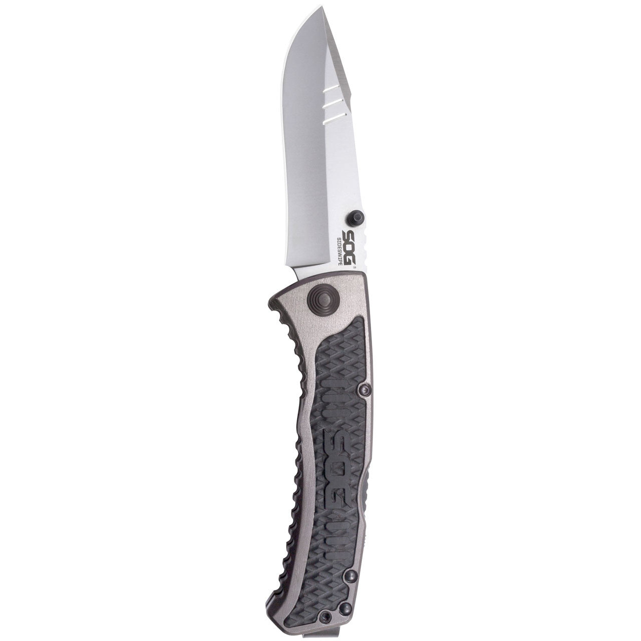 SOG Pocket Knife and Folding Knife - Sideswipe EDC Knife, Flip Knife with 3.4 Inch Assisted Opening Blade and Reversible Pocket Clip