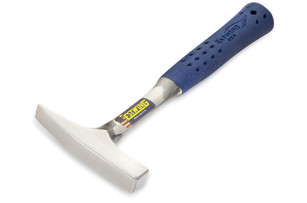 ESTWING Tinner's Hammer - 18 oz Sheet Metal Hammer with Forged Steel Construction & Shock Reduction Grip - T3-18
