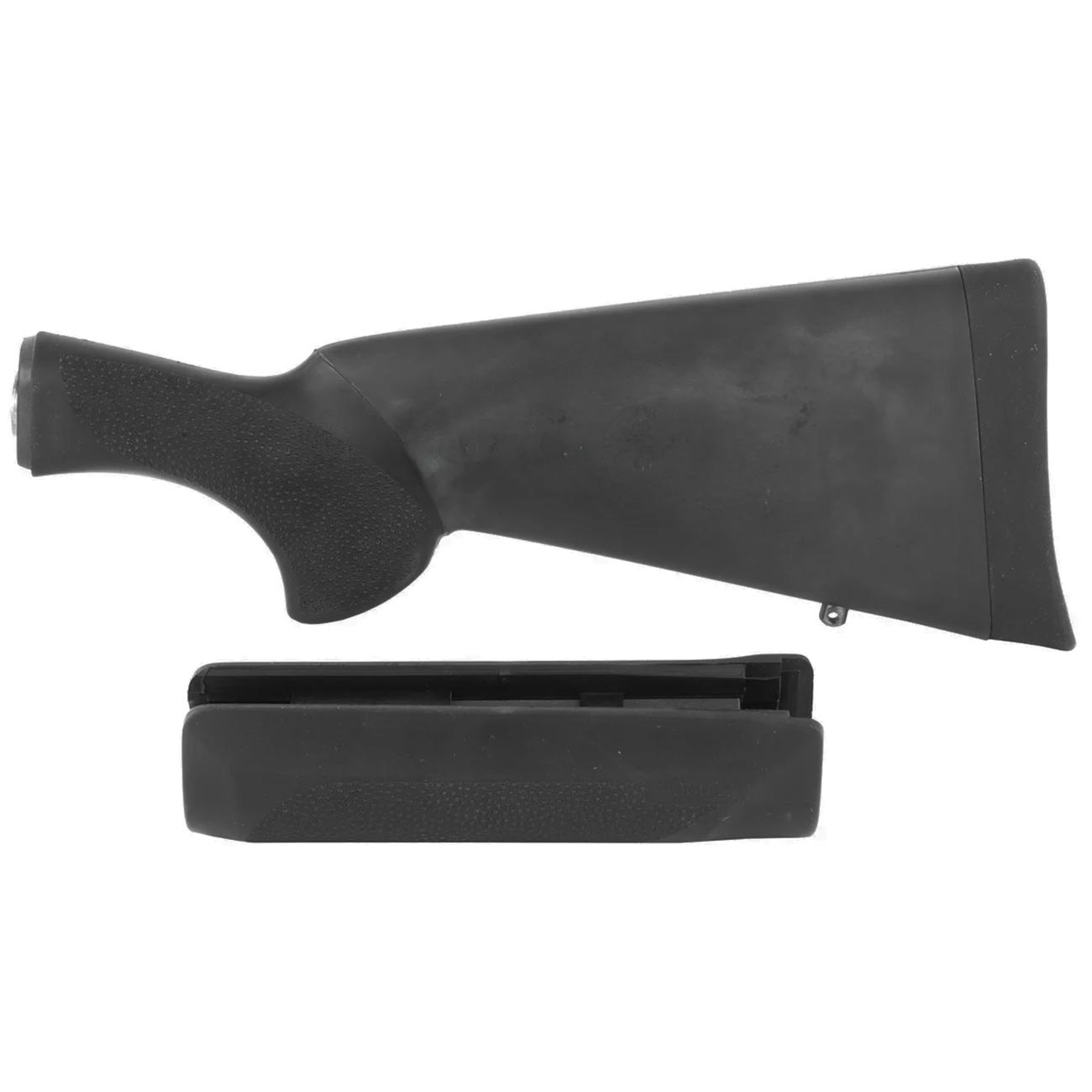 Hogue OverMolded Rubber Shotgun Stock & Forend Kit for Remington 870(12 Gauge), Black- 08712
