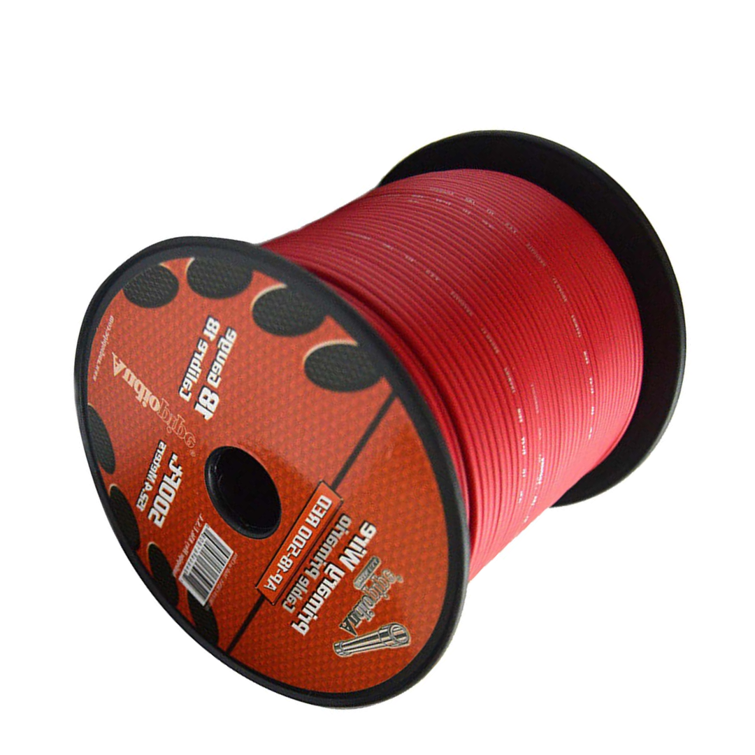 Audiopipe AP18500RD 18-Gauge Primary Wire – 500 ft Red Automotive Electrical Cable