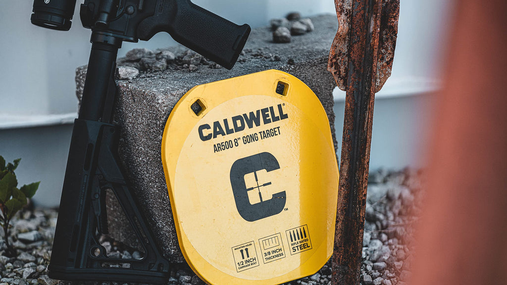 Caldwell High Caliber AR500 Steel Target 8" Gong, 3/8" Thickness, Rifle Rated for Precision Shooting and Target Practice