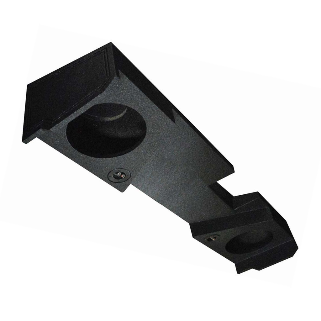 QPower QBGMC10 2014 DCAB Underseat Downfire 10 Inch 2 Hole Sealed Subwoofer Box for 2014 to 2019 Chevy/GMC Double Cab Models, Not for Crew Cab Models