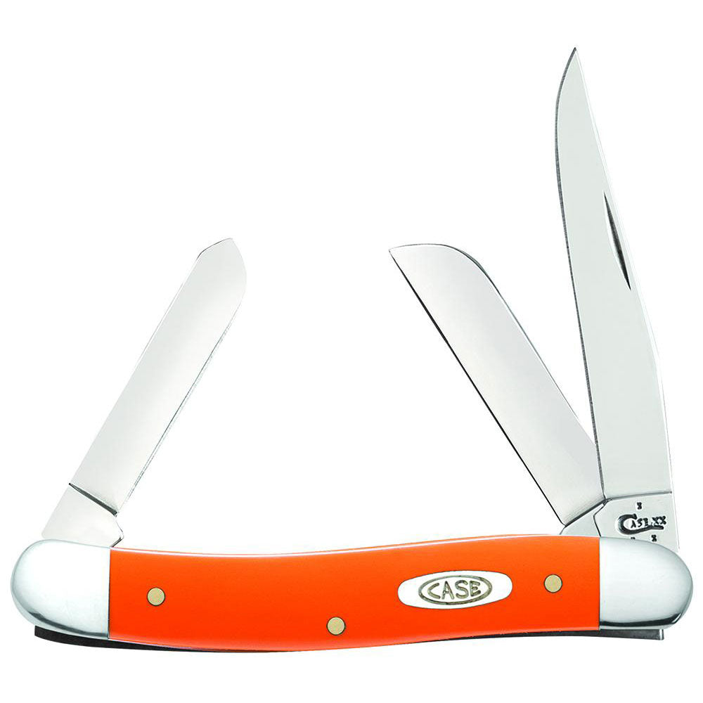 Case WR XX Pocket Knife Orange Synthetic Medium Stockman Item #80509 - (4318 SS) - Length Closed: 3 5/8 Inches