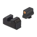 Night Fision Optics Ready Stealth .290-.297 Night Sight Set Compatible with Glосk 43/43X/43X MOS with Shield RMSc and Holosun K line, Orange Front Ring, Blank Rear Sight