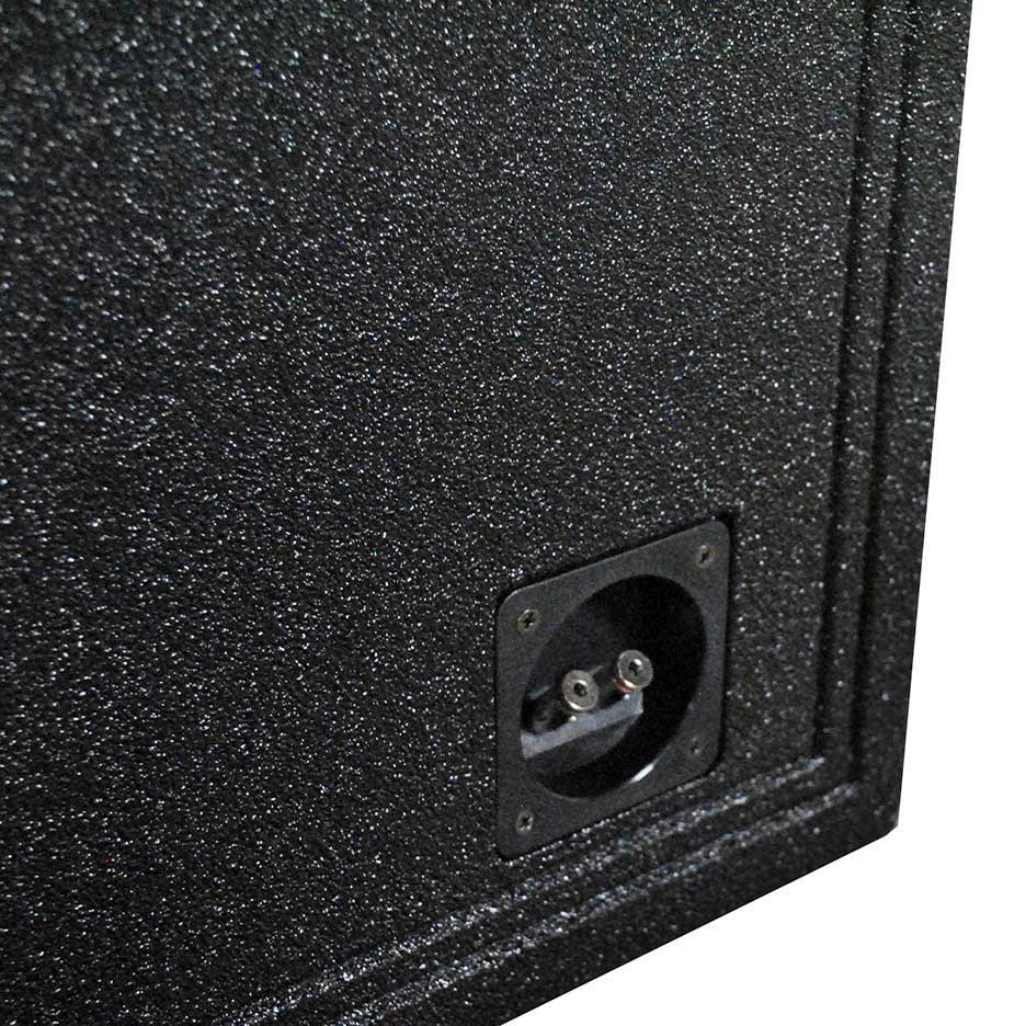 Q Power QBomb Dual Vented 12″ Horn Ported Subwoofer Box Finished with Bed Liner