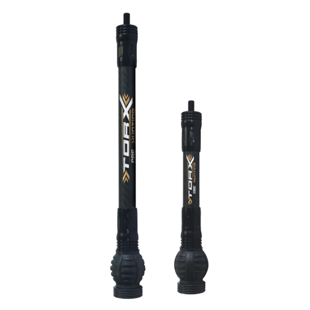 CBE Torx Stabilizer Kit – Dual Carbon Bow Stabilizers (7.5″ & 11″) w/ Dampeners & Weights