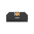 Night Fision Costa Ludus Night Sight Set Compatible with Glock 17/19/22-28/31-35/37-41/45/48 - Orange Front Ring, Rear Sight with Horizontal Tritium Bar
