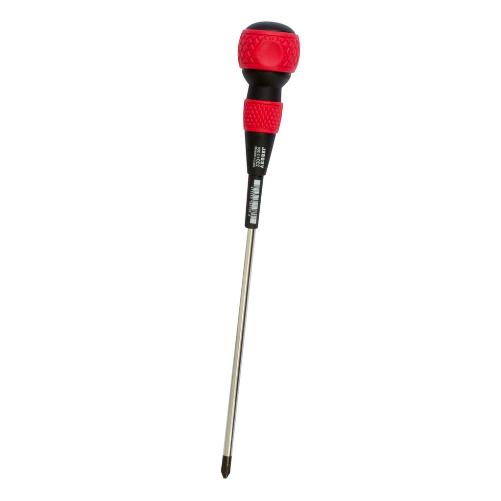 Vessel 220P2200 Ball Grip Screwdriver – Phillips #2 x 200mm JIS Precision Driver, Long Reach Ergonomic Ball Handle, Magnetized Tip Professional Hand Tool