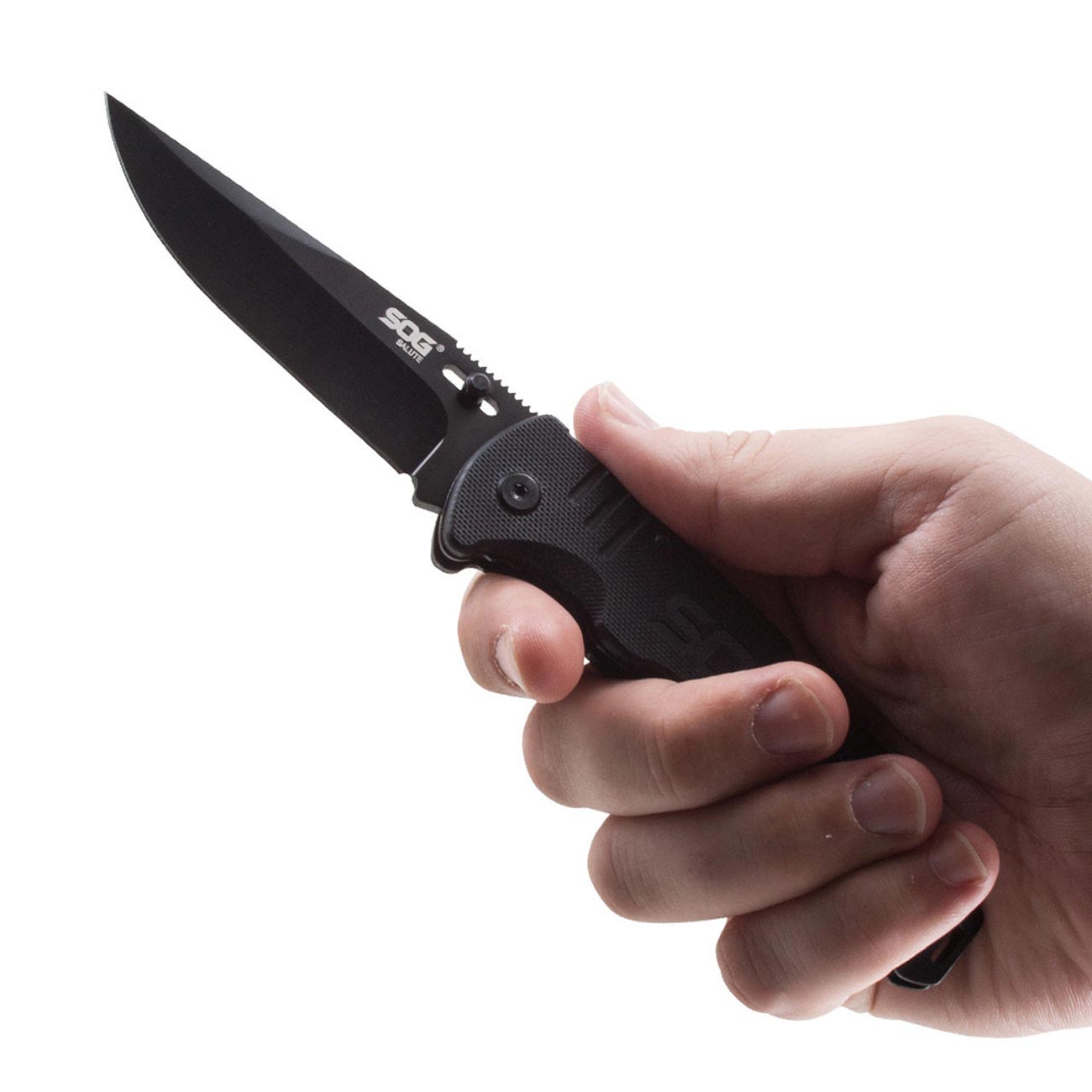 SOG FF11CP Salute Clip Point Folding Knife with G10 Grips