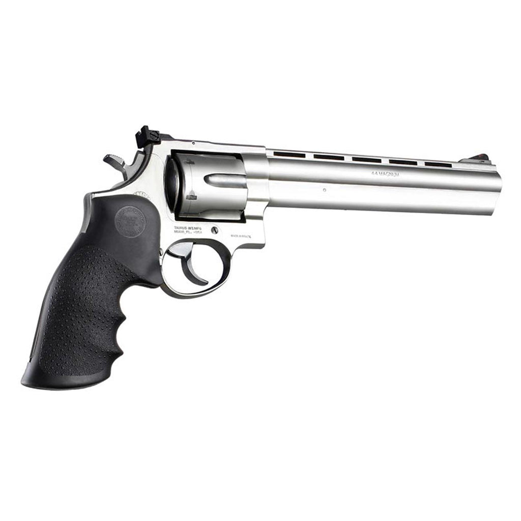 Hogue OverMolded Rubber Grip for Taurus Medium & Large Frame, Square Butt Revolvers, Black - 66000