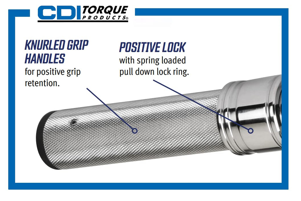 CDI 3/8 Inch Drive Adjustable Click Torque Wrench, Range 30-250 In Lbs / 4-27.7 Nm (2502MRMH)