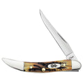 Case WR XX Pocket Knife Sambar Stag Small Texas Toothpick Item #5532 - (510096 SS) - Length Closed: 3 Inches