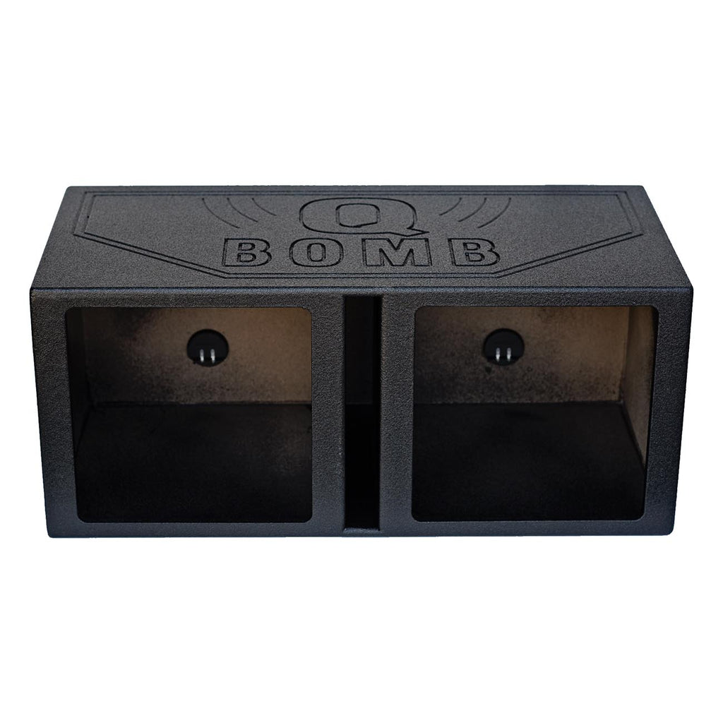QPower QBOMB15VSQ QBOMB 15 Inch Center Vented Dual Ported Subwoofer Enclosure Speaker Box for Car Audio Sound Systems, Square