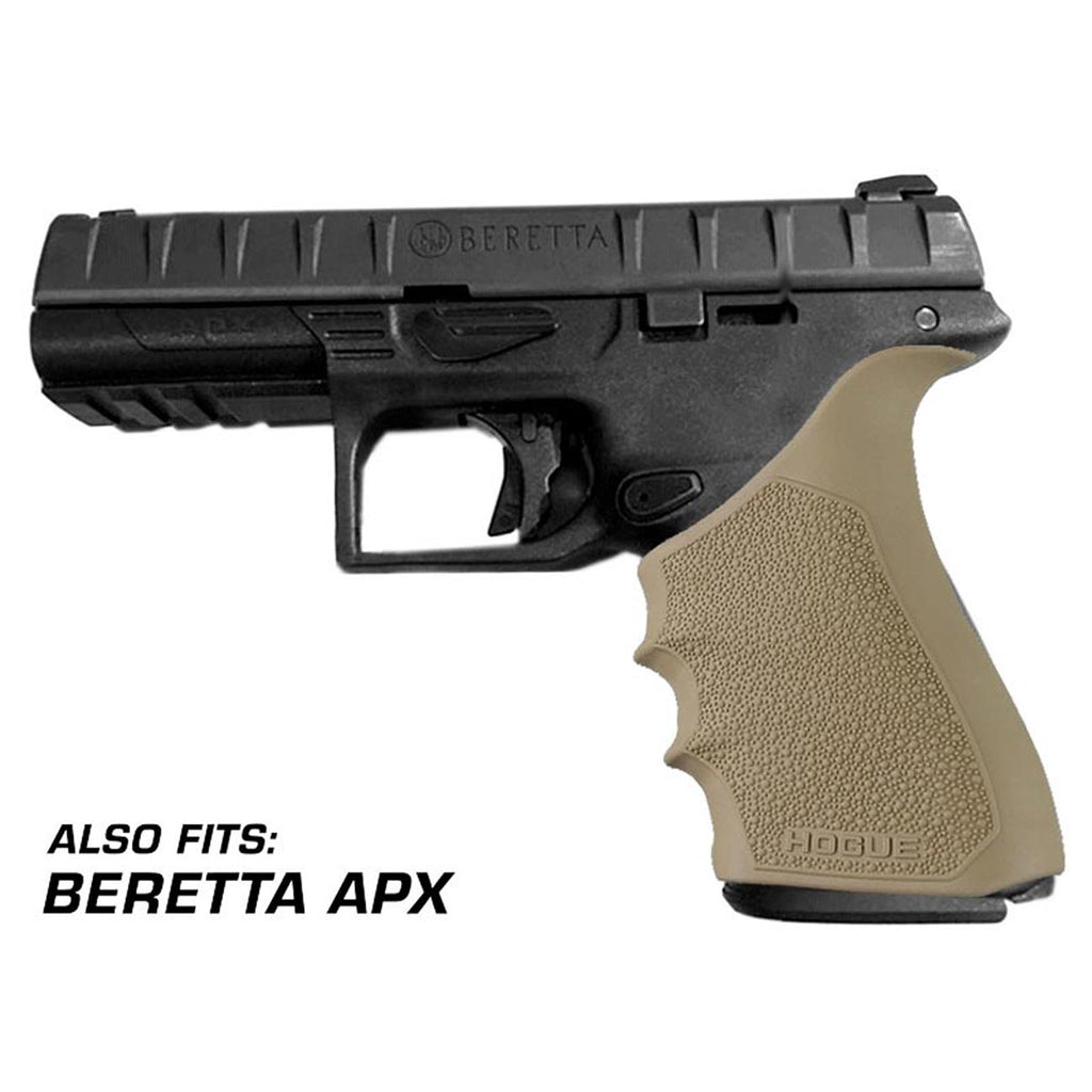 Hogue HandAll Beavertail Rubber Grip Sleeve for Glock 17, 18, 20, 21, 22, 24, 31, 34, 35, 37, 40, 41 (Gen 3 & 4), FDE - Flat Dark Earth - 17033