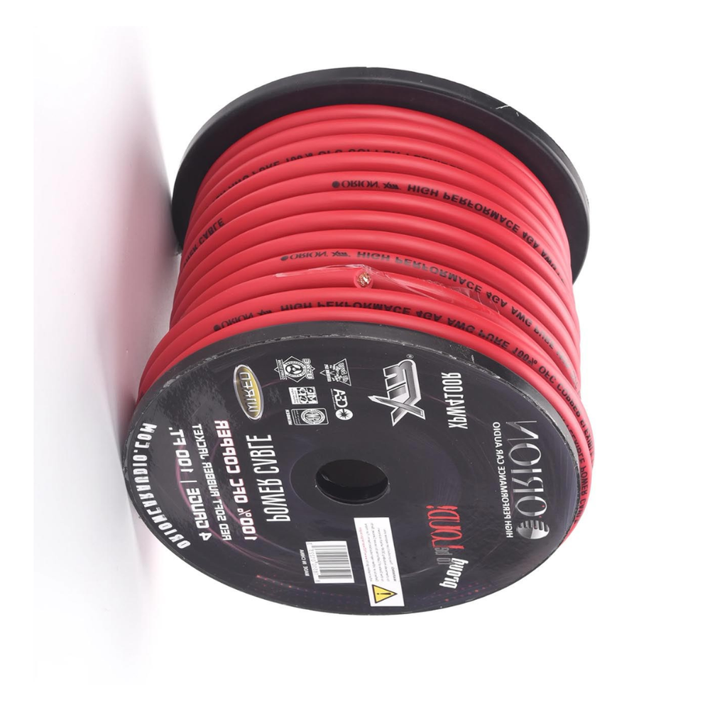 Orion XTR XPW4100R 4 Gauge Wire Roll (100ft) OFC Pure Copper - High Powered Car Audio/Amplifier Power & Ground Cable, Battery Cable, Stereo, Welding Battery, RV Trailer Wiring