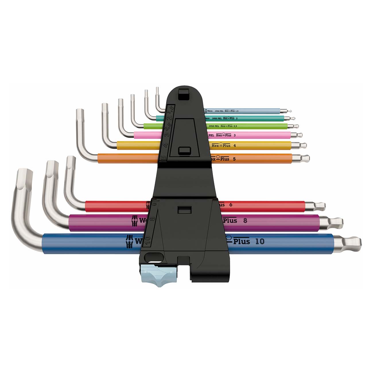 Wera 05022669001 L-Key Set 3950 Spkl/9 SM Metric of Stainless Steel,MULTI