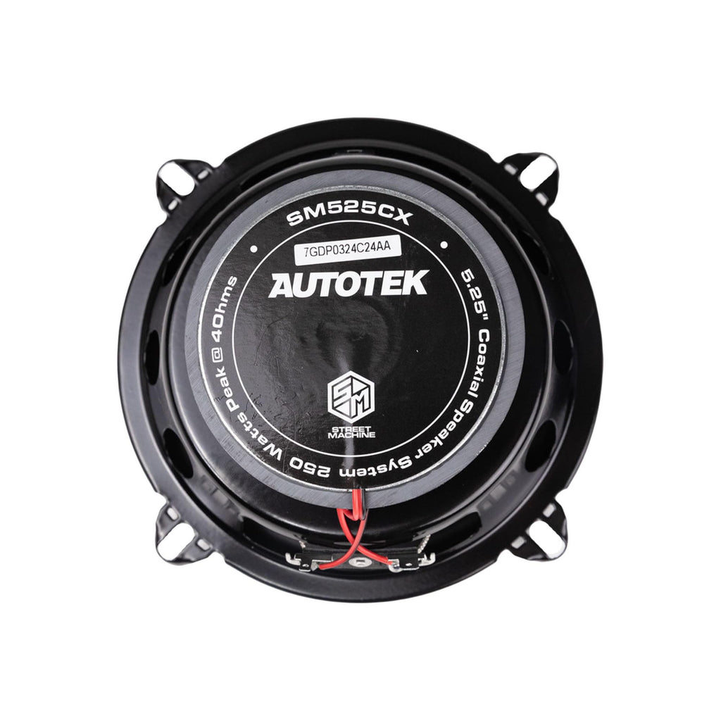 Autotek Street Machine 250W 5.25 Inch 2 Way Car Audio Coaxial Speakers with Neo Mylar Soft Dome Tweeters for Crystal Clear Sound, Pair