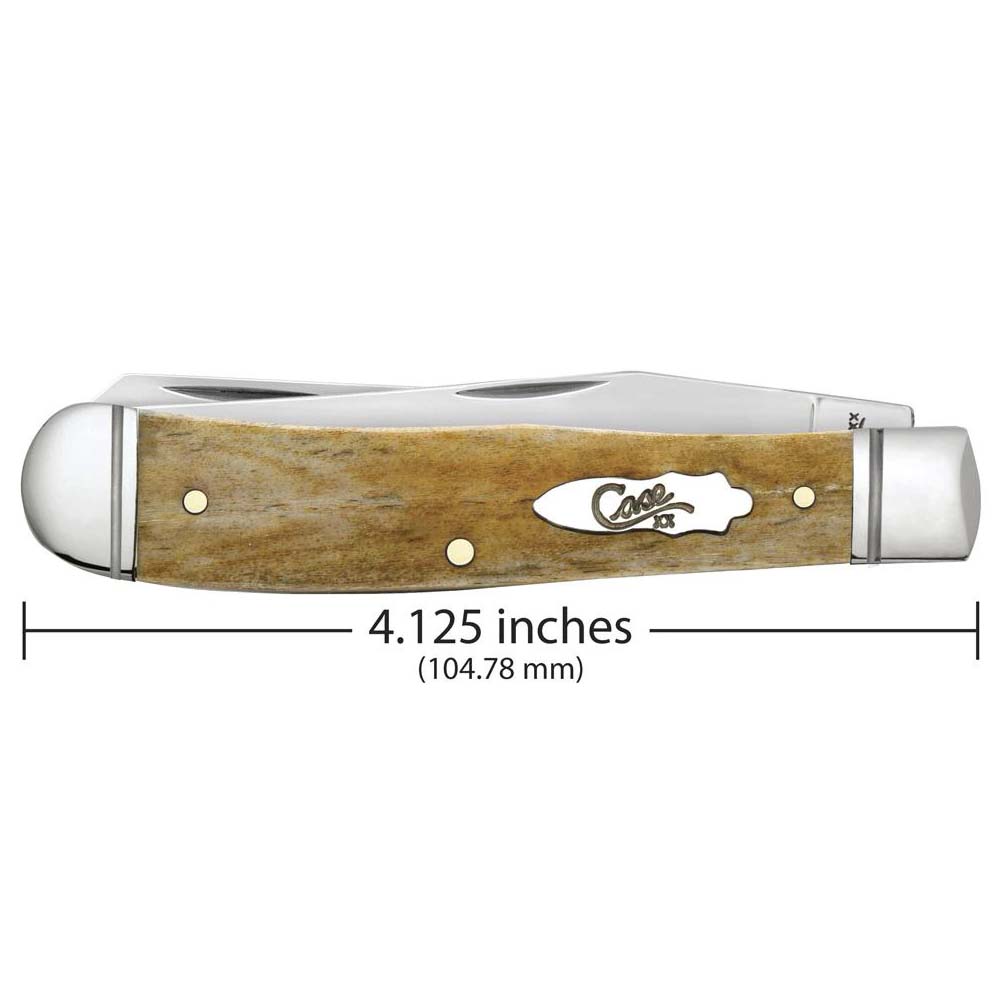 Case WR XX Pocket Knife Smooth Antique Bone Trapper Item #58182 - (6254 SS) - Length Closed: 4 1/8 Inches